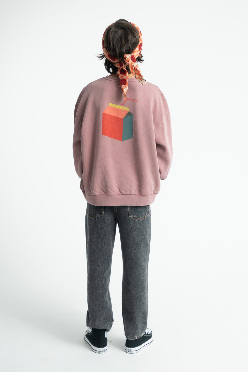 Oversized Sweatshirt – pink w/ "Lunch Break" print