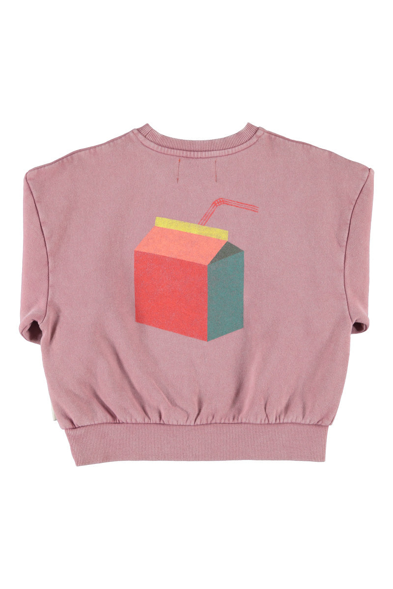 Oversized Sweatshirt – pink w/ "Lunch Break" print