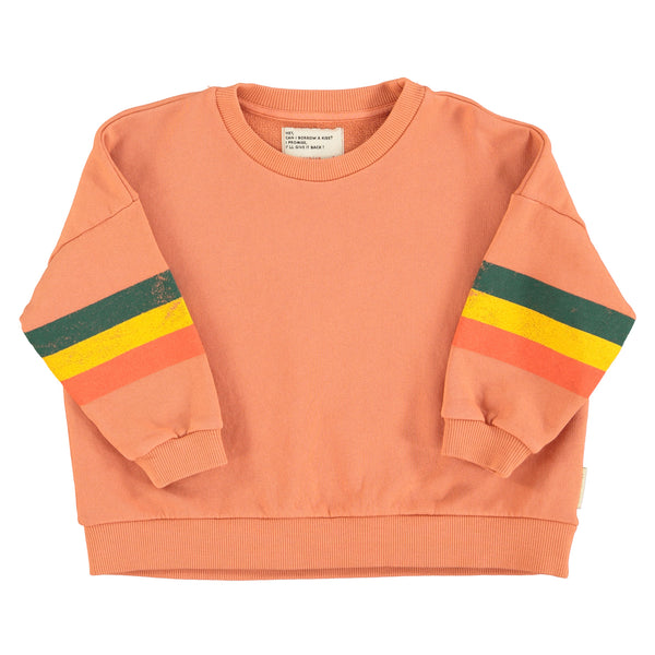Sweatshirt Peach – multicolor stripes