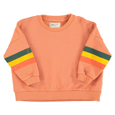 Sweatshirt Peach – multicolor stripes
