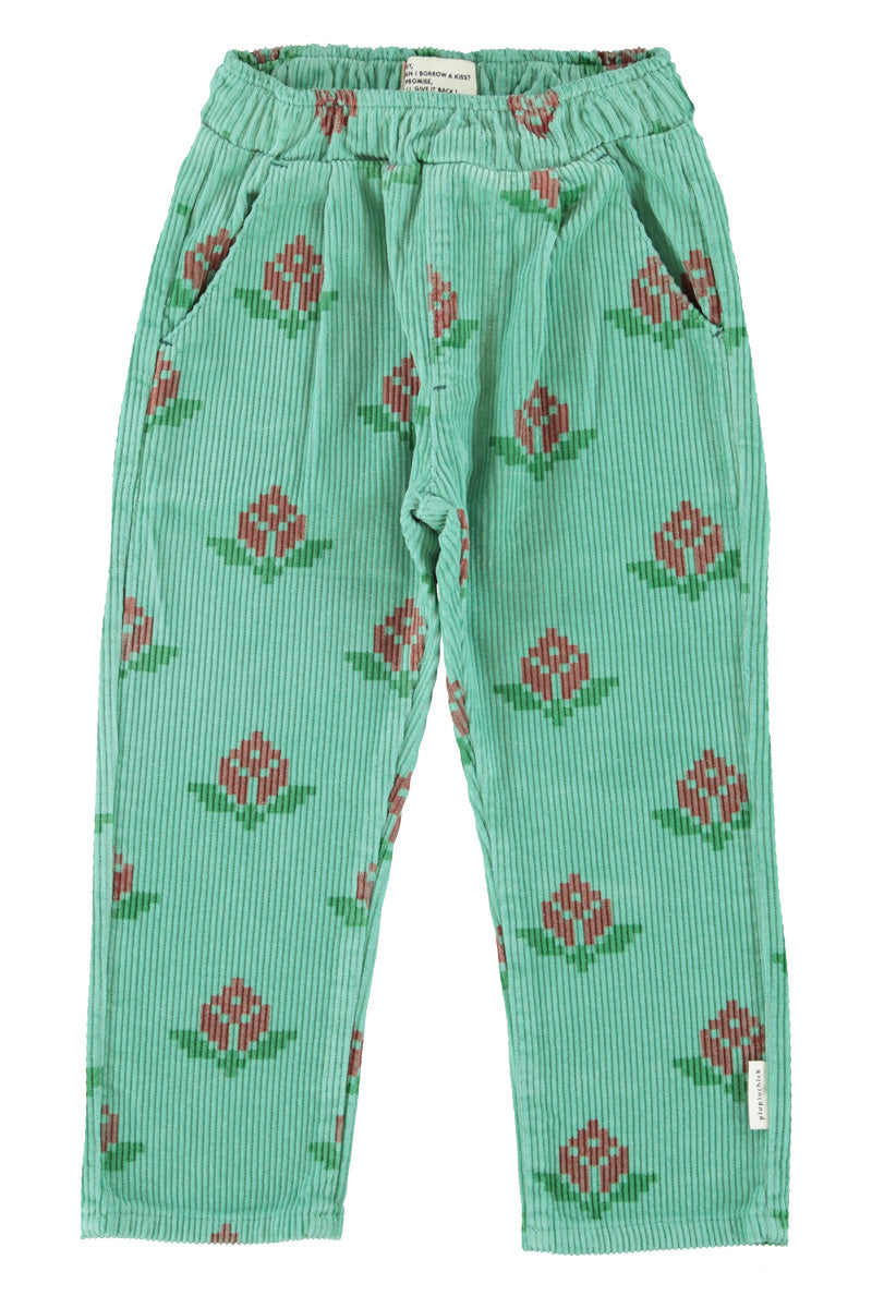 Trousers – green w/ big flowers