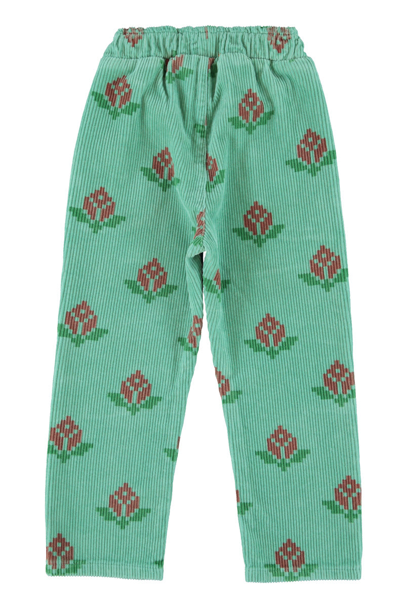 Trousers – green w/ big flowers