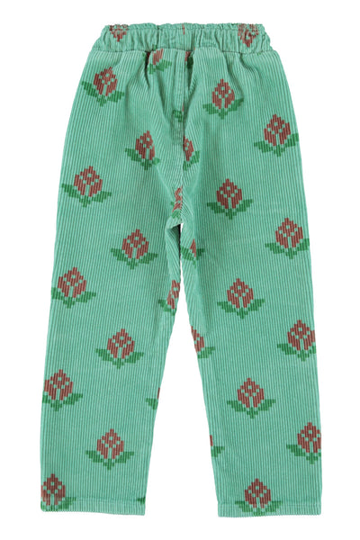 Trousers – green w/ big flowers