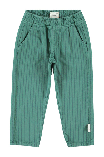 Trousers – green w/ black stripes