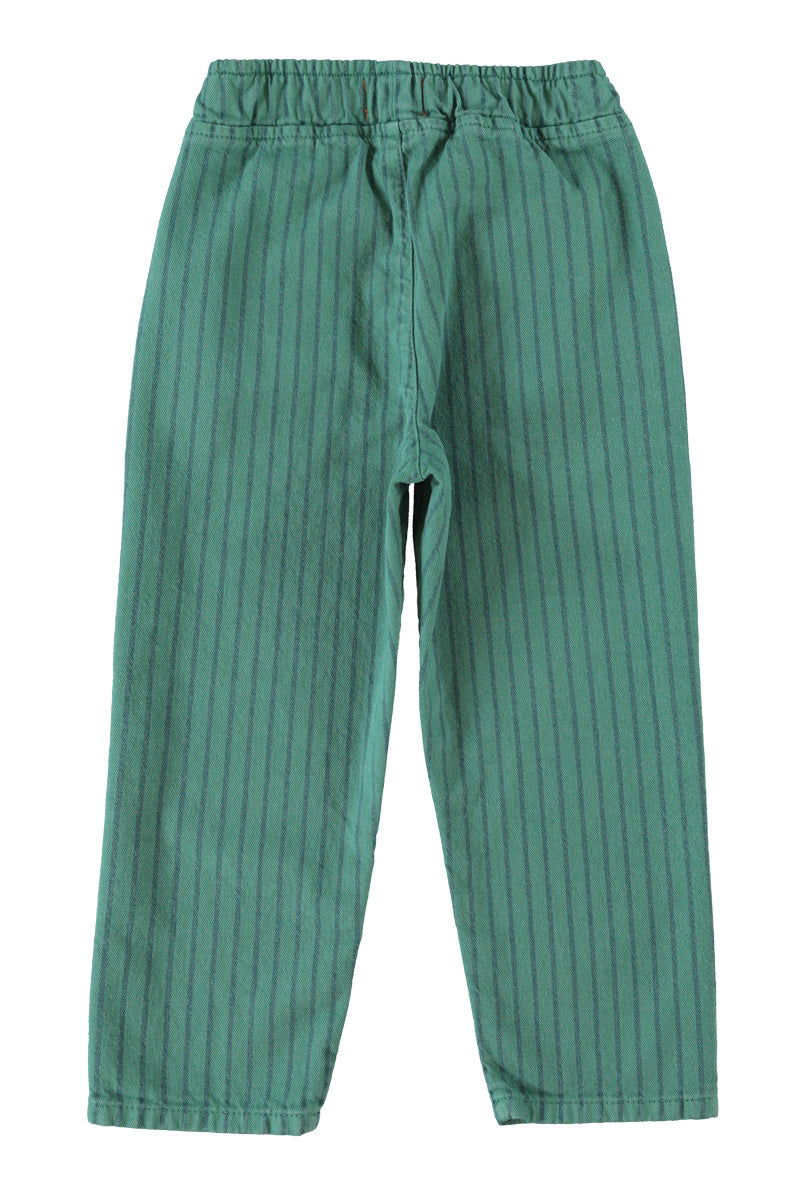Trousers – green w/ black stripes