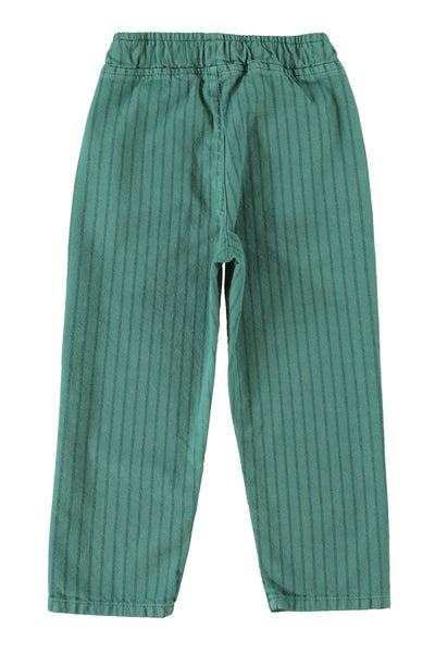 Trousers – green w/ black stripes