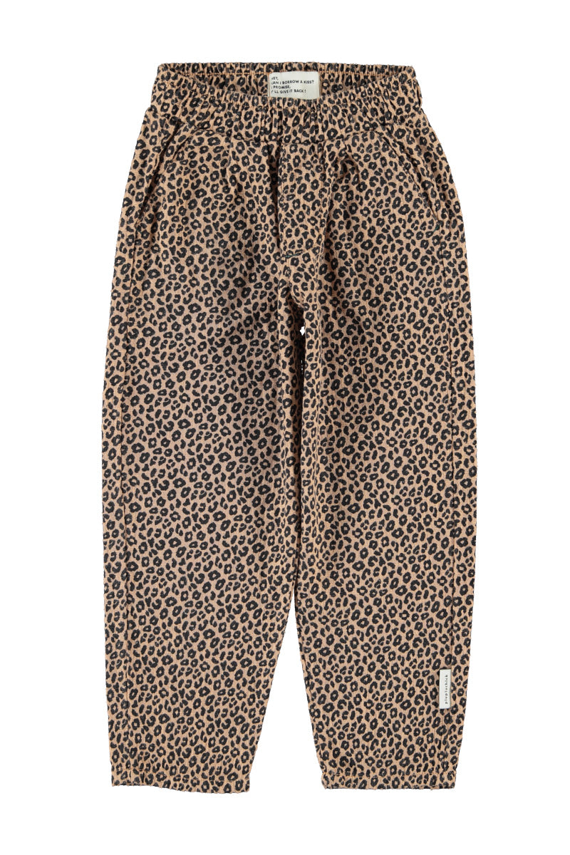 Unisex Trousers – brown w/ animal print
