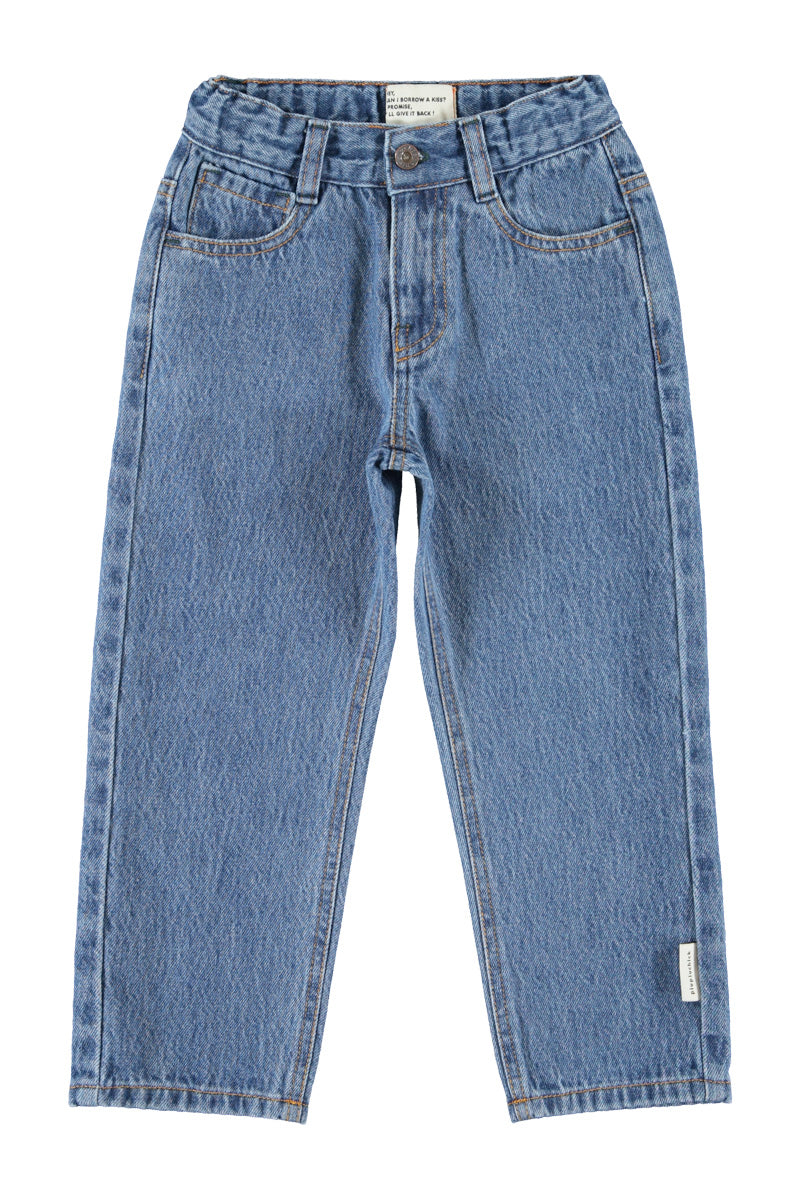 Unisex Trousers – washed navy denim