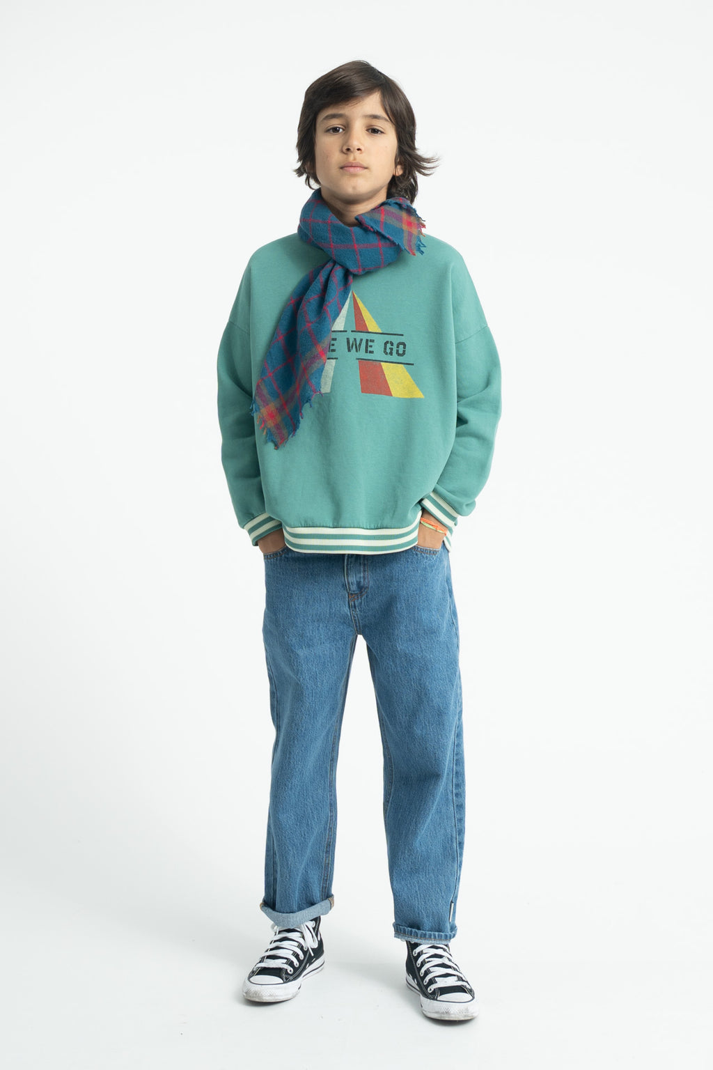 Unisex Trousers – washed navy denim
