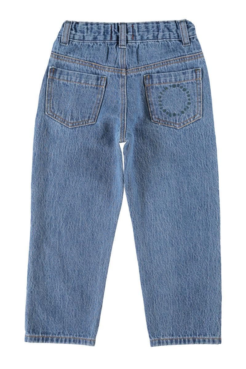 Unisex Trousers – washed navy denim