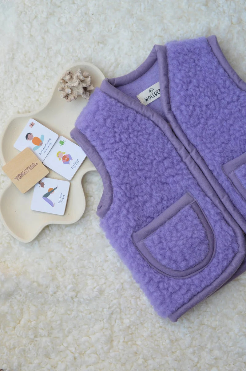 Wollweste Teddy – lila