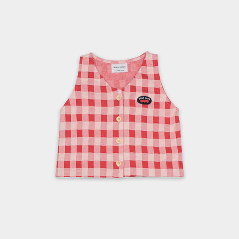 Vichy Buttoned Top