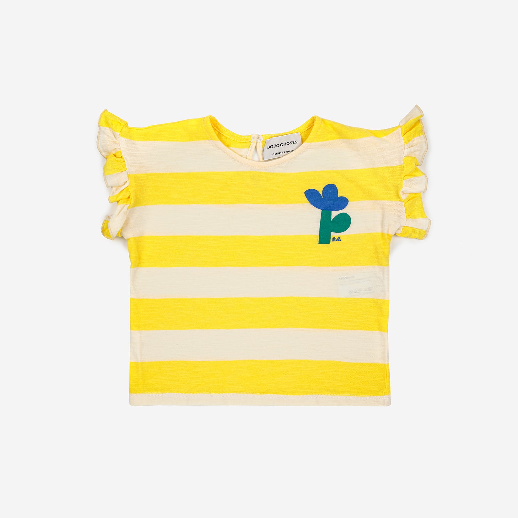 Yellow Stripes Ruffle T-Shirt – Minis
