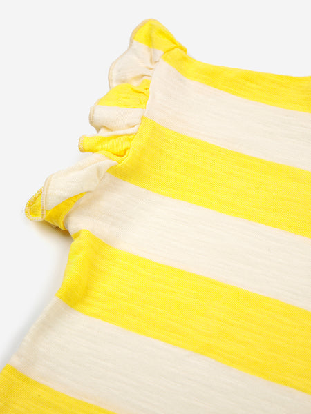 Yellow Stripes Ruffle T-Shirt – Minis