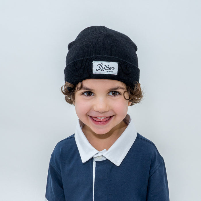 Merino Wool Beanie – black