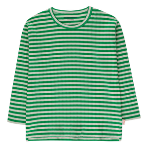 Stripes Tee – light cream/grass green