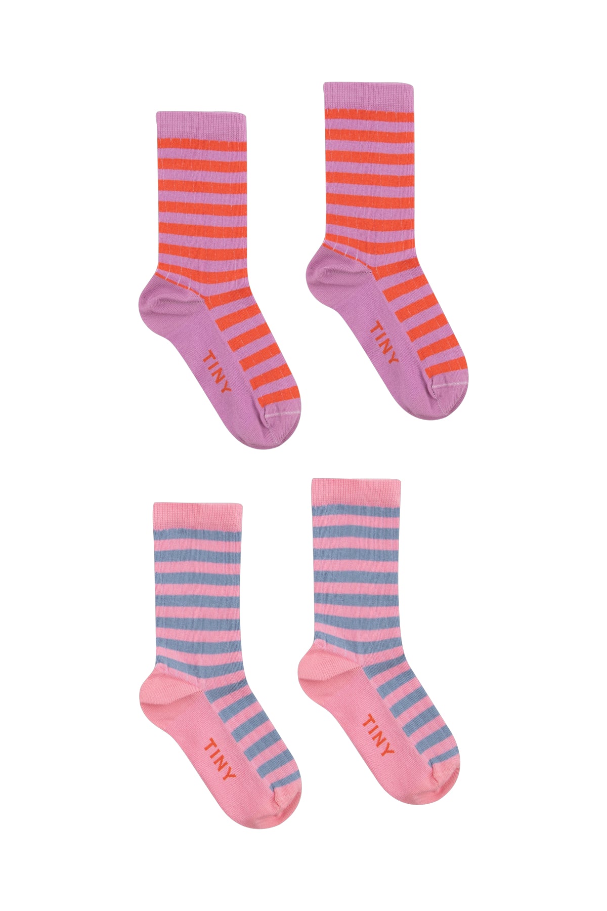 Stripes Medium Socks violett/powder pink