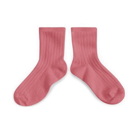 Gerippte Socken - Rose Litchi