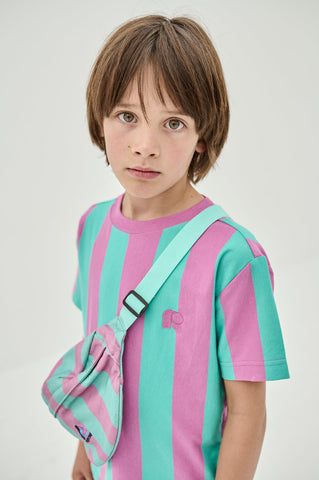 Tee Shirt – azure block stripe
