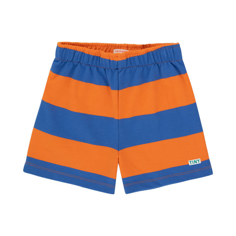 Tiny Stripes Short – tangerine/ultramarine