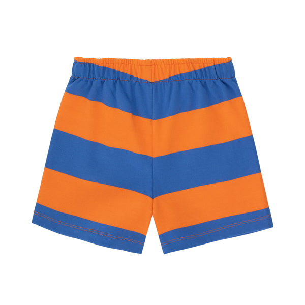 Tiny Stripes Short – tangerine/ultramarine