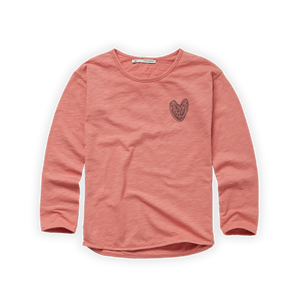 Longsleeve T-Shirt Heart faded rose