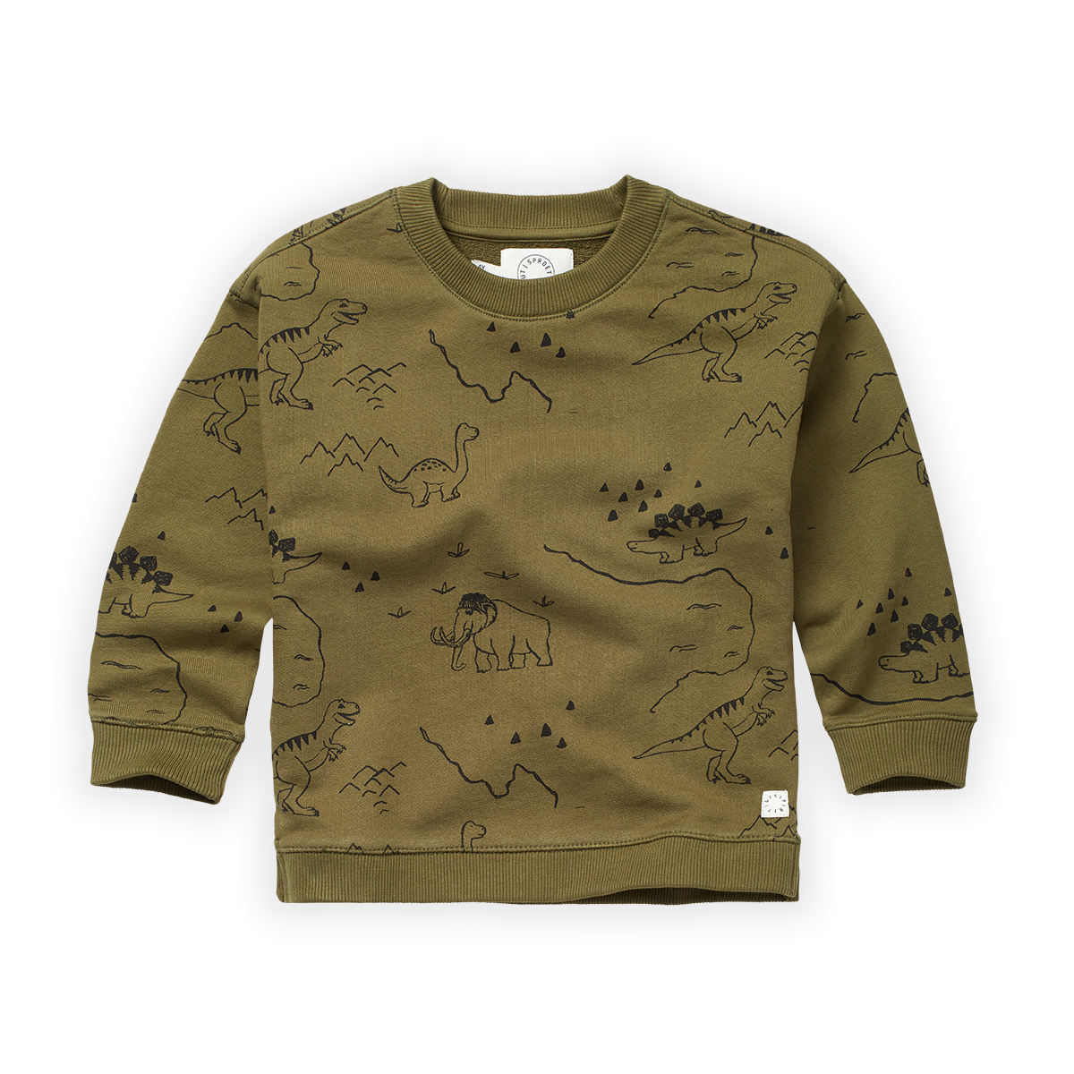 Sweatshirt Dino Print khaki